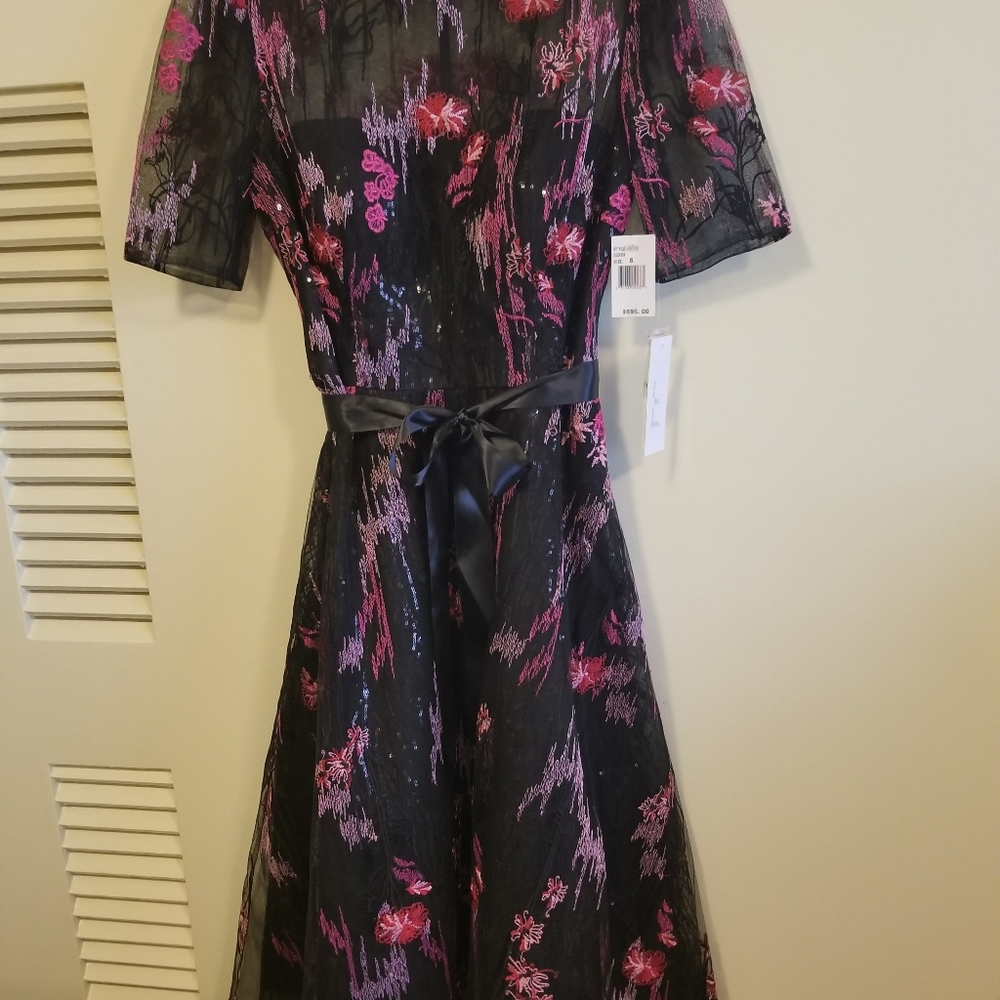 Beautiful black sequin Teri Jon sequin dress